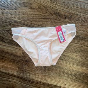 Mesh Sides Light Pink Hipster Bikini Bottoms